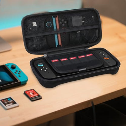 BOVKE Carrying Case for New 2025 Nintendo Switch 2, Switch 2 Protective Hard Travel Bag Holder with Extra Space for Joy-Con, Cables, Games Cartridges and Accessories, Black - color: Black
