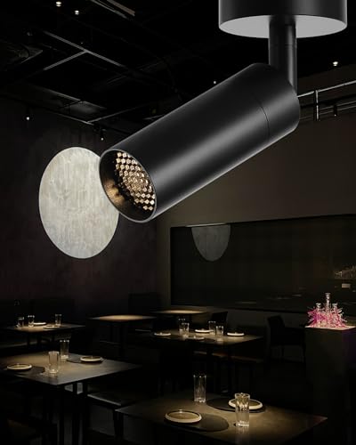 Led Modern Directional Spotlight, Zoomable Monopoint Ceiling Spot Light for Indoor Cafeteria Foyer Living Room Warm White - color: Surface Mounted-Black, size: 7W-2700K