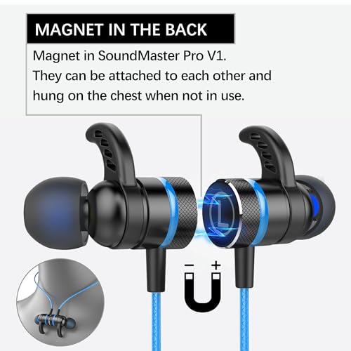 KASOTT SoundMaster Pro V1 - Gaming Earphones with Dual Audio Drivers,Battle Buds,in-Line Mic with Mute and Volume Control, Compatible with Xbox Series,PS5,PS4,Switch,Pc with 3.5mm - color: Blue