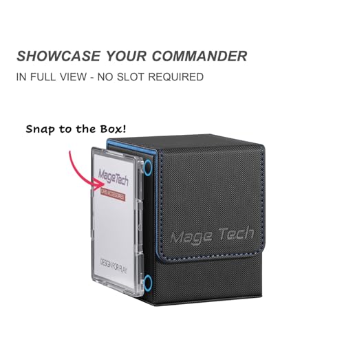 Mage Tech Adventurer [Champion] 60-Card Solution - Avatar Holder + Pocket Dice Box with Life Tracker - Rugged, Expandable - MTG Standard/LOR/PTCG - Black/Blue - color: 2. Enigma (Black/Blue), style: 3. Champion[60-card solution]