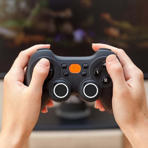4pcs Thumb Grips, Full Protection Anti-Slip Anti-Scratch Anti-Fingerprint Protective Cover Thumb Joystick Cap Compatible with Xbox Series X/S Xbox One Switch Pro Controller(Black) - color: black