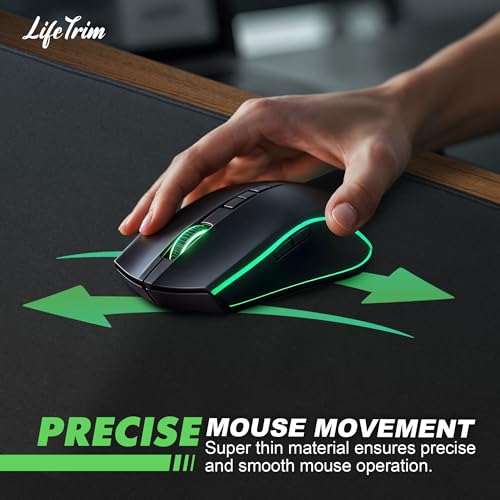 LifeTrim 36” x 13” Extra Large Mouse Pad Gaming Extended Keyboard Mat Full Desk Cover Oversized Mouse Pad XL Desk Protector Mat Giant Thick Black Gaming XXL Mousepad Large Desk Mats Deskpad - size: 36" x 13"