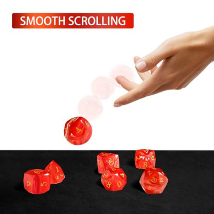 7-Piece Diamond Cut Dice Set D&D Set for Dungeons and Dragons, RPG, Tabletop Games, remium Gift Box & Durable Design - color: Ls-7