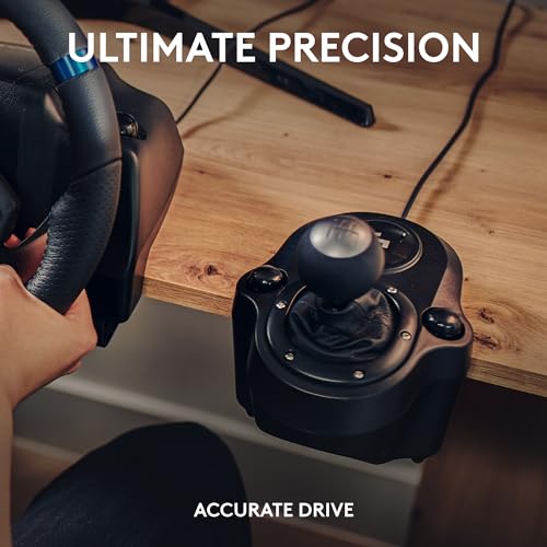 Logitech G923 Racing Wheel and Pedals, TRUEFORCE Force Feedback + Logitech G Driving Force Shifter - Real Leather, For PS5, PS4, PC, Mac - Black - style: Playstation|PC