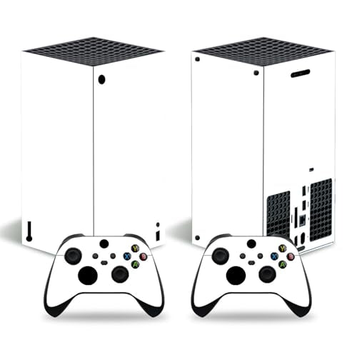 Skin Sticker for Xbox Series X Digital Edition, Full Cover Vinyl Decal for Console and Controller (White) - color: White