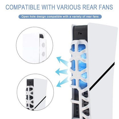 New Version 2.0 Dust Cover Net for PS5 Slim Console, PS5 Slim Heatsink Barrier Pets Hair Anti-dust Cover Dustproof for PlayStation 5 Slim (Black) - color: BLACK