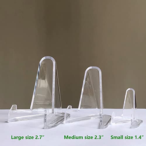Challenge Coin Display Stand Coin Holder, 25 PCS 1.4" Acrylic Stands for Display Coins Easel Trading Cards Challenge Medals Casino Chips or Other Small Items at Museum Home Decoration Birthdays Tables - size: 25 PCS / 1.4"
