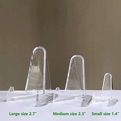 Challenge Coin Display Stand Coin Holder, 25 PCS 1.4" Acrylic Stands for Display Coins Easel Trading Cards Challenge Medals Casino Chips or Other Small Items at Museum Home Decoration Birthdays Tables - size: 25 PCS / 1.4"
