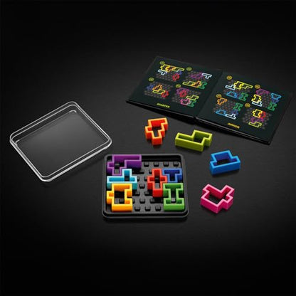 SmartGames IQ Deluxe: Square - the New IQ Series for Ages 14 - Adult with 120 Challenges Featuring a Larger Display and Travel Case