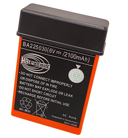 (2-Pack) 6V BA225030 Ni-Mh Rechargeable Battery 2100mAh HBC Radiomatic BA225030 for HBC Crane Remote Control Pump Truck Battery