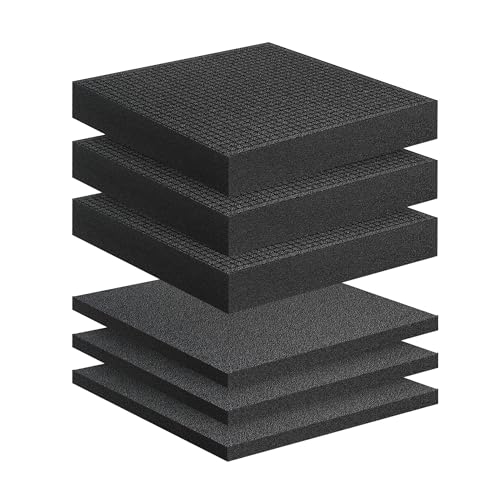 Pick Apart Foam Insert- 3 PCS and Foam Pads- 3 PCS Pluck Pre Cubed Insert Pre Separated Cube Sheet with Bottom Use for Interlocking Cases Tool Box Board Storage Drawer Pad- 12in*12in - style: 12IN*12IN/6PCS