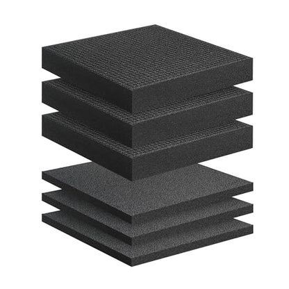 Pick Apart Foam Insert- 3 PCS and Foam Pads- 3 PCS Pluck Pre Cubed Insert Pre Separated Cube Sheet with Bottom Use for Interlocking Cases Tool Box Board Storage Drawer Pad- 12in*12in - style: 12IN*12IN/6PCS