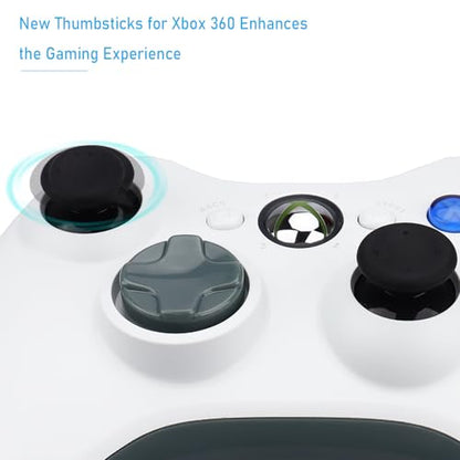 Ikpek 8 Pcs Replacement Thumbsticks for Xbox 360 Controller, Plastic Thumb Stick Joystick Grip Replacement for Xbox 360 Controller Accessories - size: 8 Black