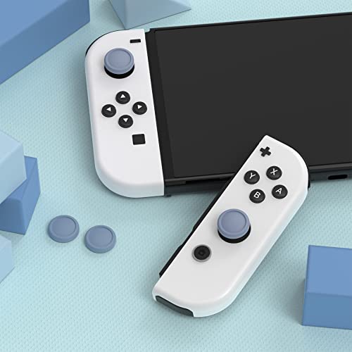 eXtremeRate PlayVital Switch Joystick Caps, Switch Lite Thumbstick Caps, Silicone Analog Cover for Switch OLED Joycon Thumb Grip Rocker Caps for Nintendo Switch & Switch Lite - Slate Gray - color: Slate Gray
