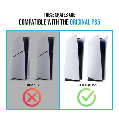 Glistco Skates - Horizontal Stand Compatible with PS5 - Disc Edition (White) - color: White