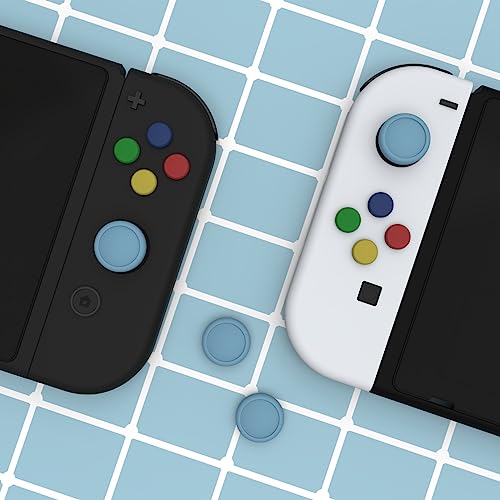 eXtremeRate PlayVital Switch Joystick Caps, Switch Lite Thumbstick Caps, Silicone Analog Cover for OLED Joycon Thumb Grips - Airforce Blue - color: Airforce Blue