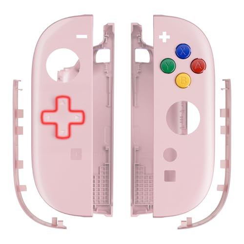 eXtremeRate Replacement Shell (D-Pad Version) with Buttons for Joycon 2, Housing Faceplate Case + Decorative Strip + ABXY Dpad for Nintendo Switch 2 Controller - Essence Version - Cherry Blossoms Pink - color: Cherry Blossoms Pink
