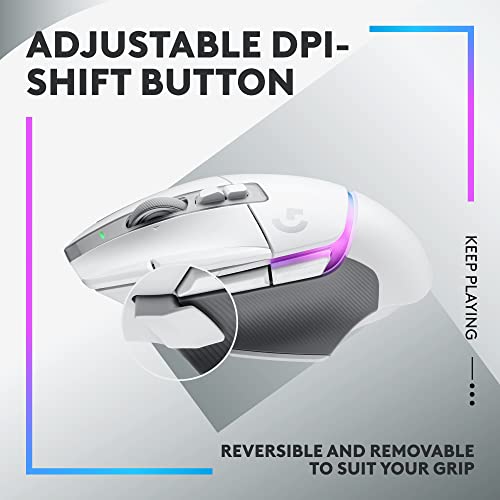 Logitech G502 X Plus Wireless RGB Gaming Mouse - White | Optical Switches, LIGHTSYNC RGB, 13 Buttons, Infinite Scroll, <130 Hr Battery, USB-C, POWERPLAY Charging, PC/Mac Compatible - color: White, style: Wireless