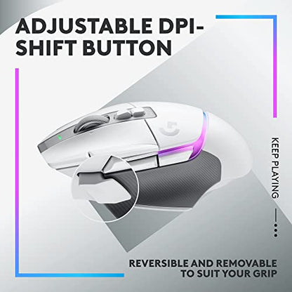 Logitech G502 X Plus Wireless RGB Gaming Mouse - White | Optical Switches, LIGHTSYNC RGB, 13 Buttons, Infinite Scroll, <130 Hr Battery, USB-C, POWERPLAY Charging, PC/Mac Compatible - color: White, style: Wireless