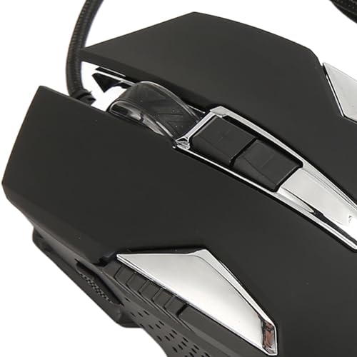 Sxhlseller RGB Gaming Mouse, Multifunction Ergonomic Wired Optical with Programmable Buttons and Backlight, 7200 DPI for Gaming, Work (Black)
