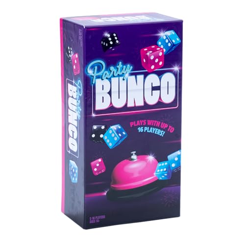 Endless Games Bunco Dice Party Game – Classic Fast-Paced Game for 2-16 Players | Ages 14+ | Includes Dice, Score Pad, and Accessories