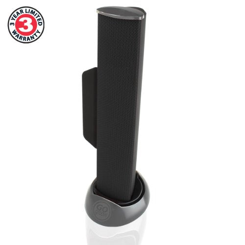 GOgroove SonaVERSE 노트북 컴퓨터용 USB 스피커 - 모니터용 클립온 휴대용 외부 스피커 디자인의 USB 전원 미니 사운드 바, 디지털 오디오 입력 및 전원용 케이블 1개 (블랙) - color: 블랙.