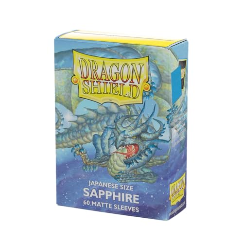 Dragon Shield | Japanese Size Card Matte Sleeves | 60 CT - Smooth & Tough Premium TCG Sleeves - Compatible with Yu-Gi-Oh, Naruto, Cardfight & Vanguard | Sapphire - color: Sapphire Matte