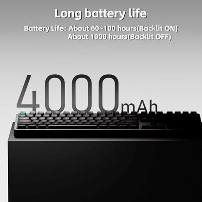 NuPhy Node100 Wireless Mechanical Keyboard, Hot Swappable Custom Bluetooth Keyboard, 109 Keys Computer Gaming Keyboards, Supports Touch Gestures, PBT Keycaps, RGB Backlit, Bluetooth/2.4GHz/USB-C - color: Gray, size: High-profile Red Max Switch