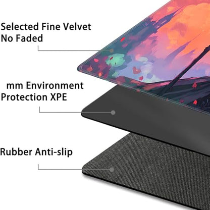 for MTG Game Playmat - 24 x 14 inches with Dices and Storage Bags, Non-Slip Base for TCG and Board Game Card Mats, Trading Card Games Mat, Mage Anime Pattern Collectible Card Playmats - color: Jv-playmat-p7-1-g189