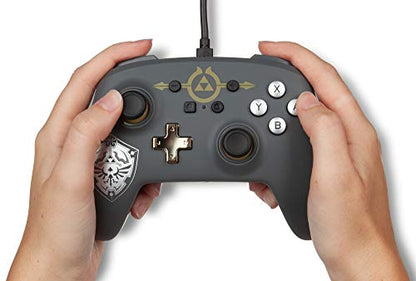 PowerA Enhanced Nintendo Switch and Switch 2 Wired Controller - Hylian Shield, Officially licensed - color: Hylian Shield