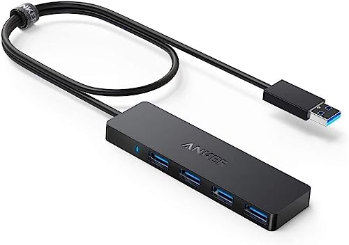 Anker USB Hub 4 Ports, Multiple USB 3.0 Hub, USB Splitter for Laptop, Extender for A Port Laptop, PC, Desktop and More [Charging Not Supported](2ft USB-A) - size: 2 ft, style: USB-A