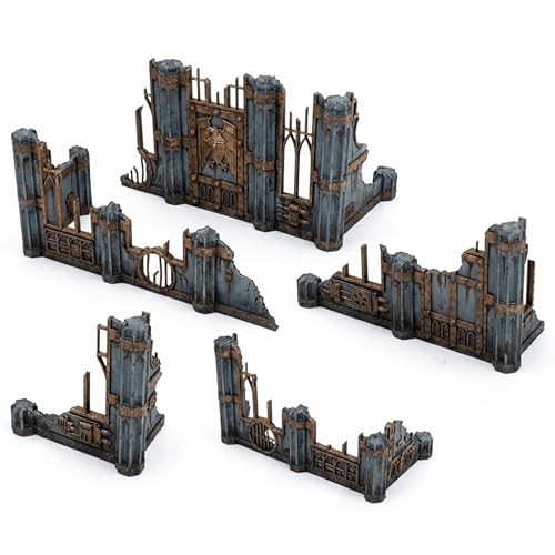 Gothic Sector Ruins Terrain Set: 28mm Scale Scatter Terrain (Ruins) - style: Ruins