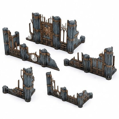 Gothic Sector Ruins Terrain Set: 28mm Scale Scatter Terrain (Ruins) - style: Ruins