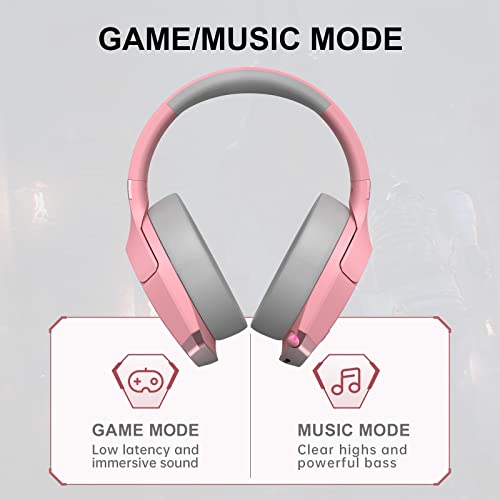 Edifier Hecate GX Hi-Res Gaming Headset for PS4/ PS5/ PC/Switch/Xbox Gamepad - USB/Type-C/3.5mm Wired Gaming Headphones with Microphone RGB Lighting - ENC Noise Cancelling - 50mm Driver (Pink)
