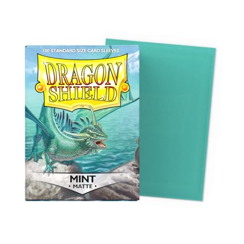 Dragon Shield | Standard Size Card Matte Sleeves | 100 CT - Smooth & Tough Premium TCG Sleeves | Compatible with Pokemon, Flesh & Blood, One Piece & Magic the Gathering | Mint - color: Mint