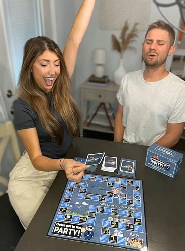 Gotta Get to The Party! - an Exciting Board Game Adventure for Family, Friends, Teens and Adults - Compact Travel Design - Nostalgic and Retro Charm - Game Night Ready