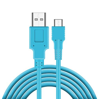 ECHZOVE Charger Compatible with Nintendo Switch, Charging Cable Compatible with Nintendo Switch OLED Model, Charger Cable Compatible with Nintendo Switch Pro Controllers - Blue (4.92ft) - color: Blue