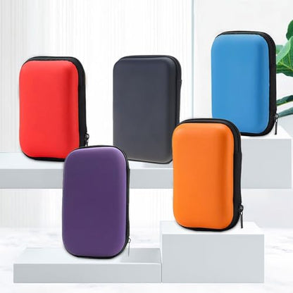 Protector Case Storage Box for R36S Scratchproof Bag Handheld Game Console Travel Carrying Case with Pocket - color: Blue