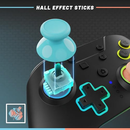 Armor 3 - NuRival Wireless Pro Controller for Nintendo Switch 2 / OLED/Switch – Hall Effect Joysticks, Anti-Stick Drift, Pulse Feedback, Gyro Motion Controls, Remappable Buttons
