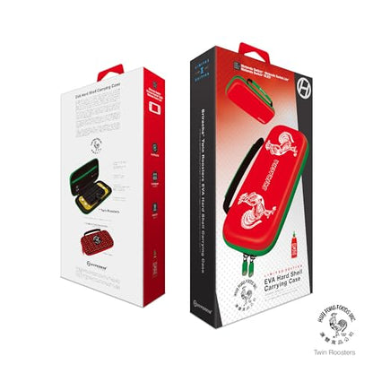 Hyperkin Edition Limited Sriracha EVA Hard Shell Console, Travel Carrying Case – Officially Licensed - For Nintendo Switch® OLED Model/Nintendo Switch Lite®/Nintendo Switch® (Twin Roosters)