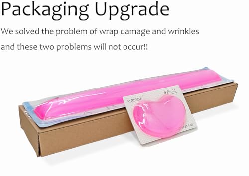 Gel Keyboard & Mouse Wrist Rest Set - Keyboard Wrist Rest Pad & Mouse Support for Office Gaming Pad Computer Laptop Ergonomic Comfortable Pain Relief-Pink Pad Set - color: Pink Pad Set