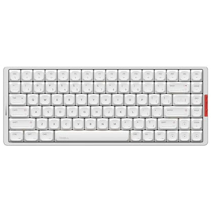 IQUNIX MQ80 Low Profile Mechanical Keyboard for Work and Gaming Tri Mode Wireless Wired CNC Aluminum Hot Swappable RGB Backlit Long Battery Life VIA Support (Silver) - style: Moonlight Silver