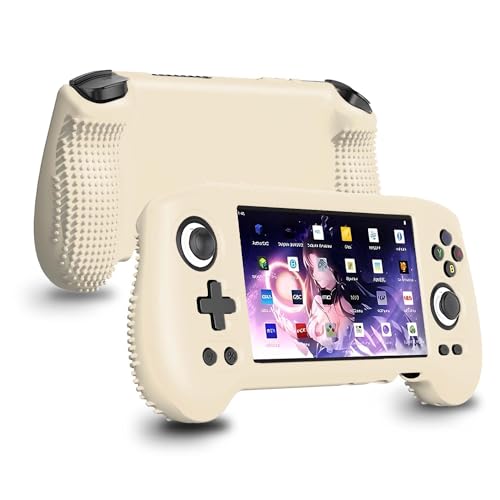 Silicone Protective Case for RG556, Only Compatible with Anbernic RG 556 Handheld Game Console Anti-Scratch Washable Soft Skin Case (White) - color: Off White