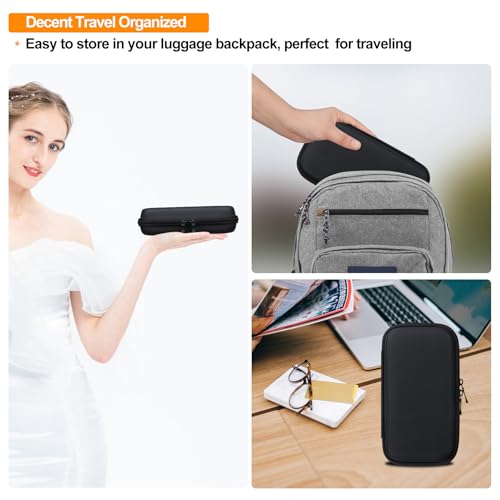 Elonbo Carrying Case for TEBIYOU/ WELLST·G/ TaddToy/ Beijue/ FAMILY POCKET/ CCTU/ X-JOYKIDS/ GREENCREEK/ Beico/ KAVOYI/ GuaiyeyeAP Handheld Game Console, Portable Electronic Gaming Player Bag, Black - color: Black