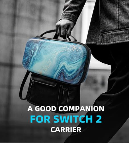 TiMOVO Carrying Case Compatible with Nintendo Switch 2, Gilding Texture | Travel Carry Case, 10 Game Cartridges & Pocket, Protective Portable Hard Shell Pouch, For Console & Accessories - color: Gilding Texture