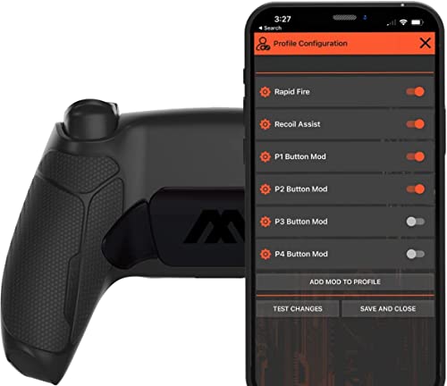 MODDEDZONE Smart Extreme Modded Controller + Anti Recoil 2 Remap Buttons & Interchangeable Thumbsticks & Hair Triggers, Tactical Buttons Compatible with PS5 Custom Controller PC (Ragnarok) - color: Ragnarok