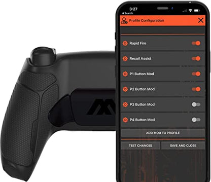 MODDEDZONE Smart Extreme Modded Controller + Anti Recoil 2 Remap Buttons & Interchangeable Thumbsticks & Hair Triggers, Tactical Buttons Compatible with PS5 Custom Controller PC (Ragnarok) - color: Ragnarok