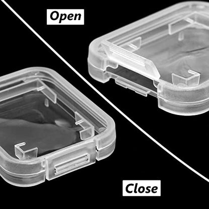 Transparent Standard SD SDHC Memory Card Case Holder Box Storage Boxes (Pack of 10)
