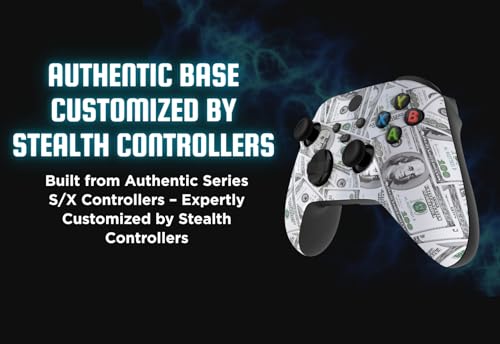 Stealth Controllers Wireless Controller for Xbox Series S, Xbox Series X, Xbox One - Soft Touch Feel - Custom Series S/X Controller ($100 Money) - color: $100 Money