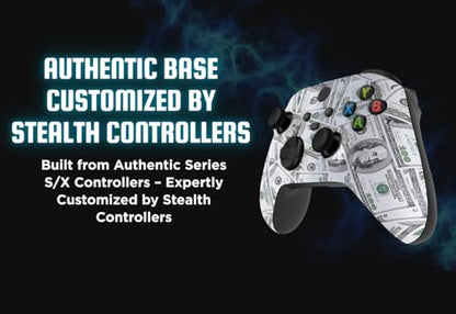 Stealth Controllers Wireless Controller for Xbox Series S, Xbox Series X, Xbox One - Soft Touch Feel - Custom Series S/X Controller ($100 Money) - color: $100 Money